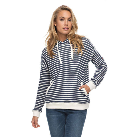 Roxy Shoal Stripe Hoodie - Dress Blues Friday Stripe