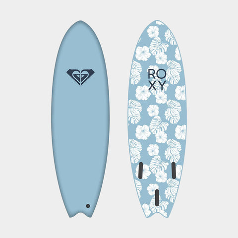 Roxy Soft Bat 6'0" Fish Surfboard - Blue Ocean