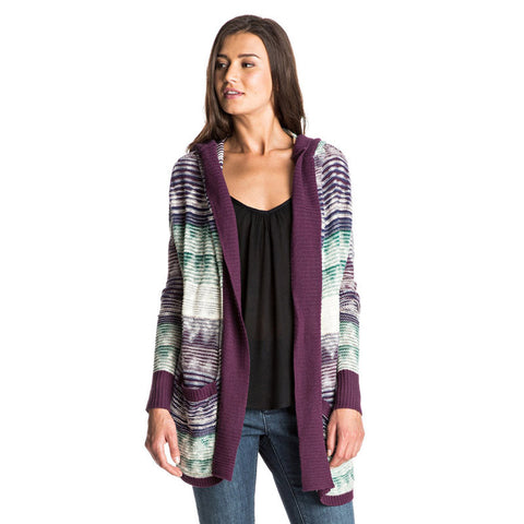 Roxy Solstice Sweater - Sangria Forever Ombre Stripe