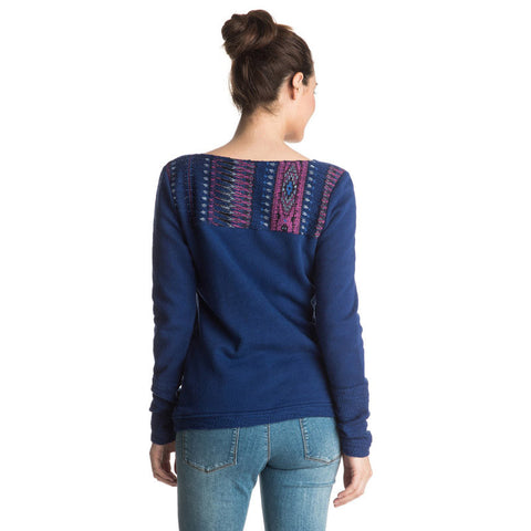 Roxy Soul Feeling Pullover Sweatshirt - Blue Print