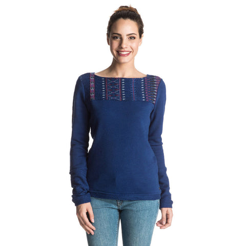 Roxy Soul Feeling Pullover Sweatshirt - Blue Print
