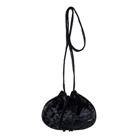 Roxy Spread Love Small Velvet Shoulder Bag - True Black