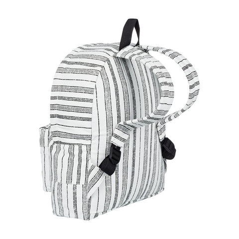 Roxy Sugar Baby Canvas 16L Small Backpack - Anthracite Beach Stripes