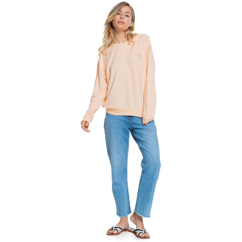 Roxy Surfing By Moonlight B Super Soft Sweatshirt - Apricot Ice