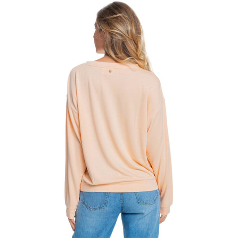 Roxy Surfing By Moonlight B Super Soft Sweatshirt - Apricot Ice