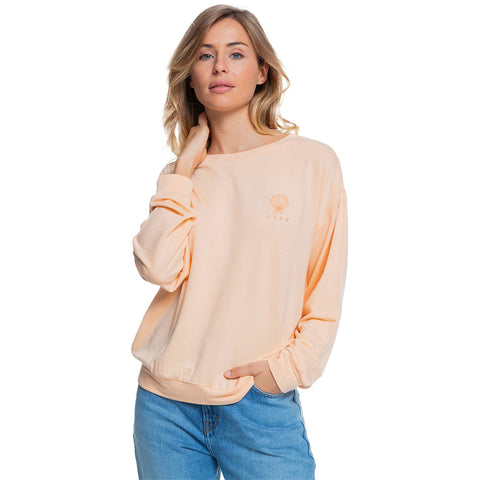 Roxy Surfing By Moonlight B Super Soft Sweatshirt - Apricot Ice