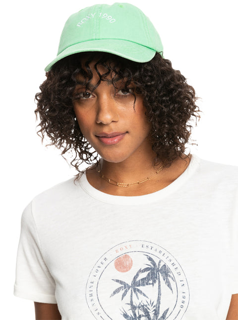 Roxy Toadstool Baseball Cap - Absinthe Green -  On Model