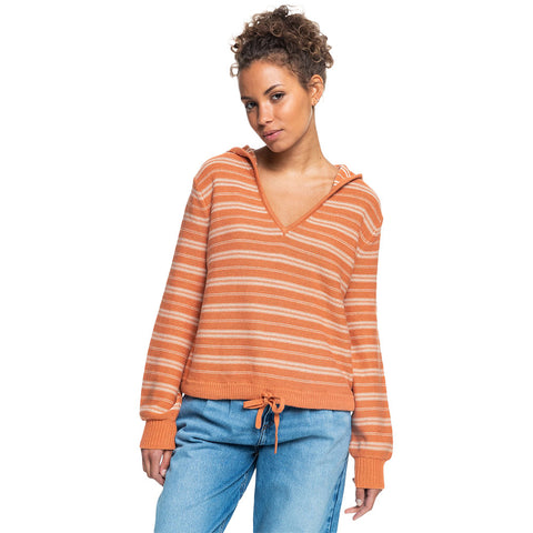Roxy Turning Out Hooded Sweater - Sunburst Horizon Stripe
