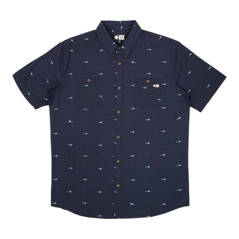 Salty Crew Provisions S/S Woven Shirt - Navy