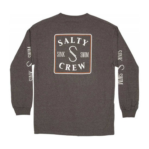 Salty Crew Squared Up L/S Tee - Charcoal