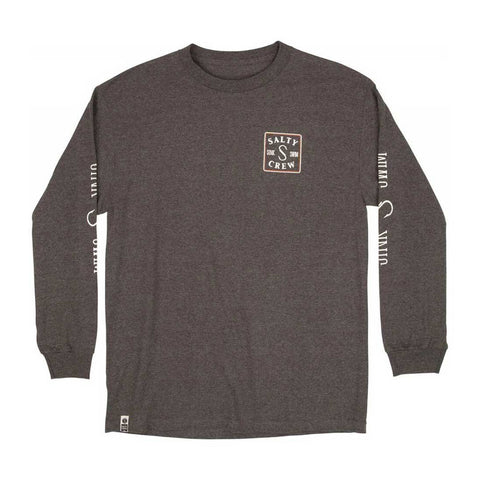Salty Crew Squared Up L/S Tee - Charcoal