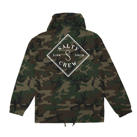 Salty Crew Tippet Cover Up Snap Jacket - Camo
