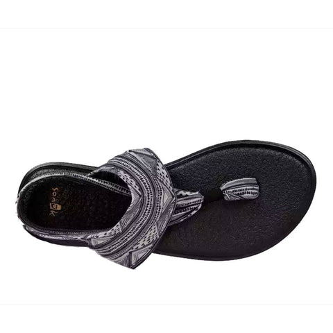 Sanuk Yoga Sling 2 Prints Sandal - Tan / Black Geo Stripes
