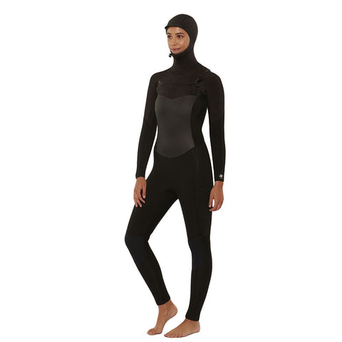 SisstrEvolution 7 Seas 5/4 Hooded Chest Zip Wetsuit - Black Heather