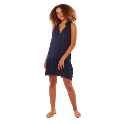 SisstrEvolution Hazel Woven Tank Dress - Deep Water