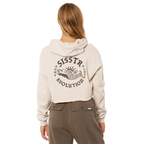 SisstrEvolution Mermaid Daydream L/S Knit Hoodie - Light Grey