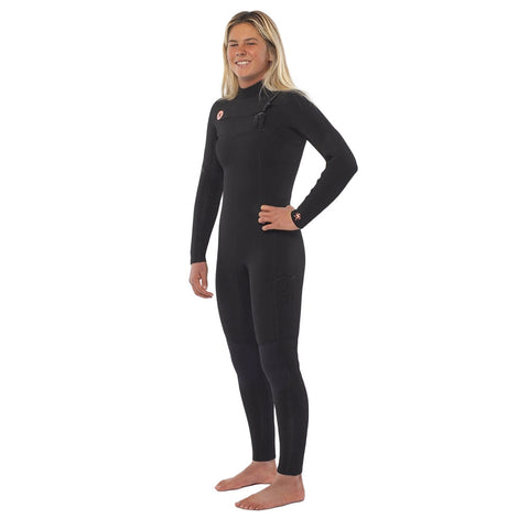 SisstrEvolution 7 Seas 5/4 Chest Zip Wetsuit - Solid Black