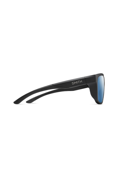 Smith Barra Sunglasses - Matte Black / Chromapop Glass Polarized Blue Mirror-Side