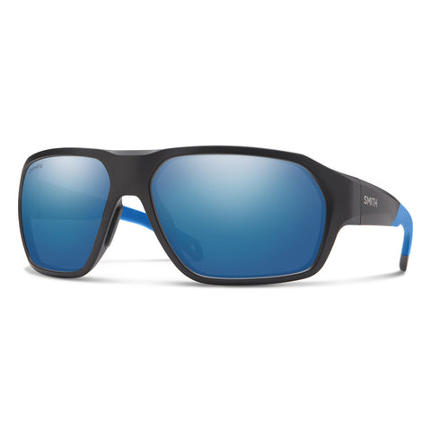 Smith Deckboss Sunglasses - Matte Black Blue / ChromaPop Polarized Blue Mirror