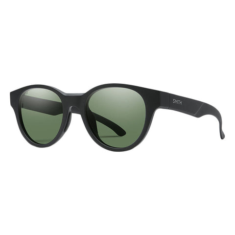 Smith Snare Sunglasses - Matte Black / Polarized Gray Green