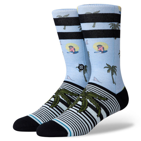 Stance Aloha Monkey ST Sock - Light Blue