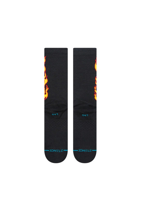 Stance X Chippa Wilson Flammed Crew Socks - Black - Back