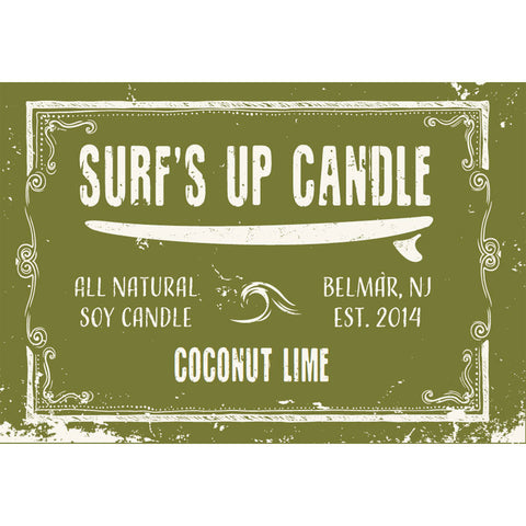 Surfs Up Candle 16oz Mason Jar Candle - Coconut Lime
