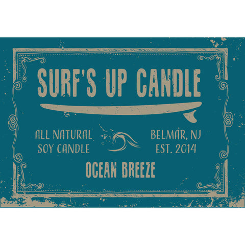 Surfs Up Candle 8oz Mason Jar Candle - Ocean Breeze