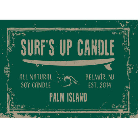 Surfs Up Candle 8oz Mason Jar Candle - Palm Island