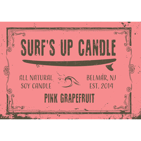 Surfs Up Candle 8oz Mason Jar Candle - Pink Grapefruit