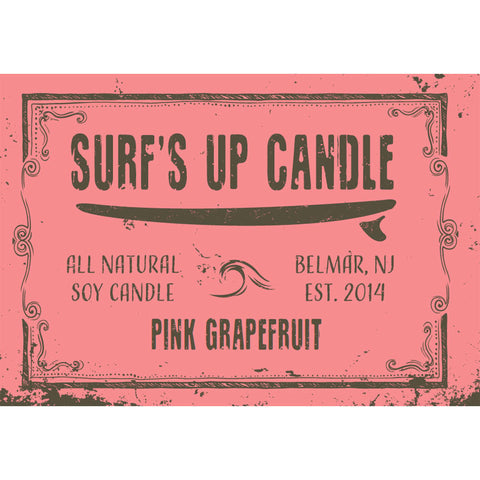 Surfs Up Candle 16oz Mason Jar Candle - Pink Grapefruit