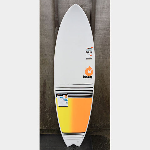 Torq 5'11" Mod Fish Surfboard - White
