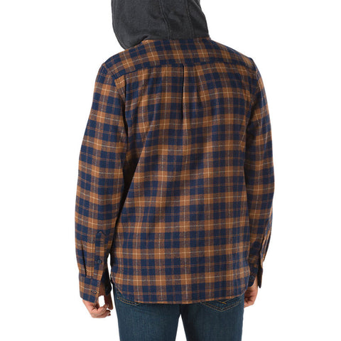 Vans Lopes Hooded Flannel - Dress Blues / Toffee