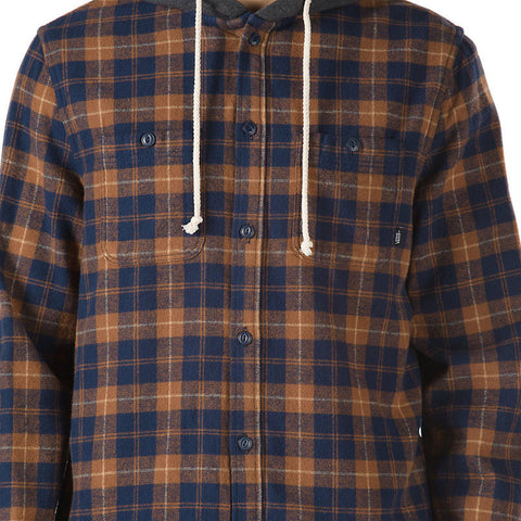 Vans Lopes Hooded Flannel - Dress Blues / Toffee