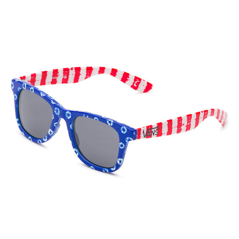Vans Janelle Hipster Sunglasses - Dyed Dots Stripes Blue / Red