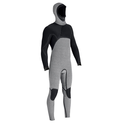 Vissla North Seas 5.5/4.5/3 Hooded Wetsuit - Dark Grey