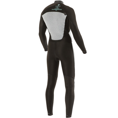 Vissla 7 Seas Power Seam 4/3 Chest Zip Wetsuit - Black - Inside Out Back