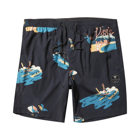 Vissla Waikikooks Ecolastic 17.5" Boardshorts - Black