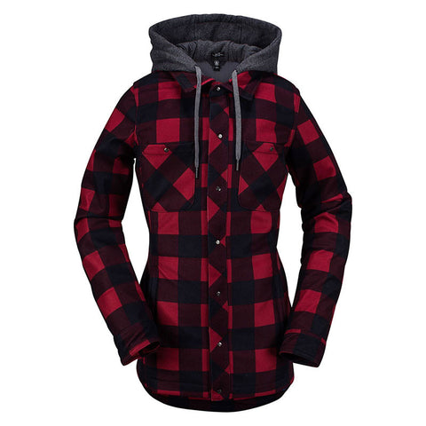 Volcom Circle Flannel Jacket - Red