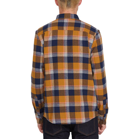 Volcom Caden Plaid L/S Flannel - Bronze