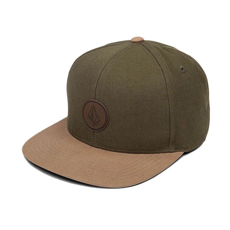 Volcom Quarter Fabric Snapback Hat Army Moment Surf Company