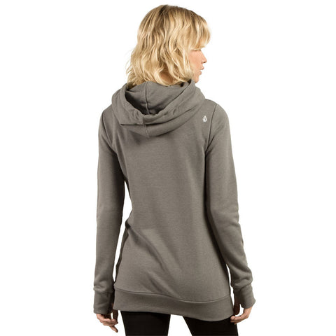 Volcom Walk On By High Neck Hoodie - Charcoal