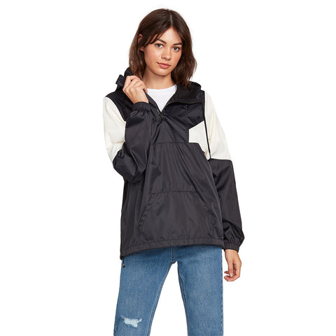 Volcom Wind Stoned Jacket - Black / White