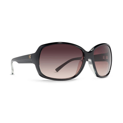 Von Zipper Ling Ling Sunglasses - Black Crystal / Grey Brown Gradient