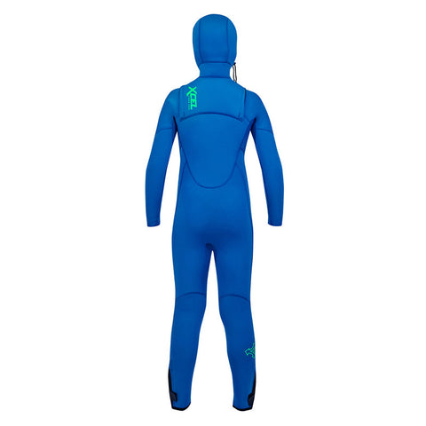 Xcel Youth Comp Hooded 4.5/3.5 Wetsuit - Faint Blue
