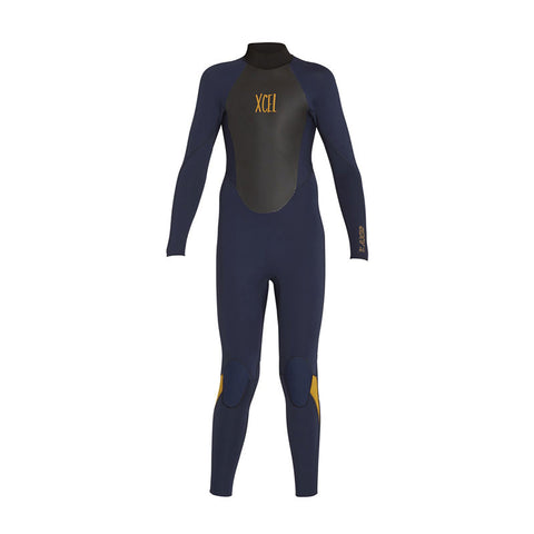 Xcel Youth Axis Back Zip 5/4 Wetsuit - Ink Blue